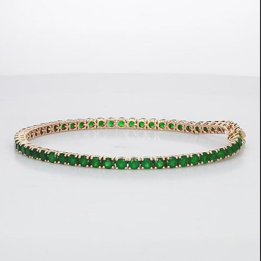 18K Emerald Tennis Bracelet