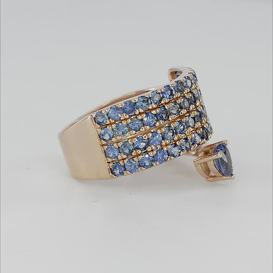 18K Wrap Sapphire Ring